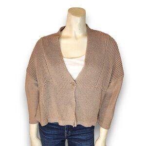 PUROTATTO Cotton and Silk Knit Made in Italy Cardigan